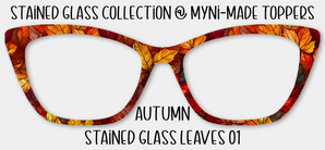 Autumn Stained Glass Leaves 01