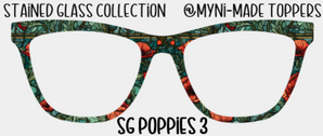 Stained Glass Poppies 3
